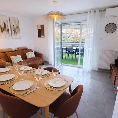 Le Mimosa Prestige - T3, 6p, Terrasse & Parking 公寓